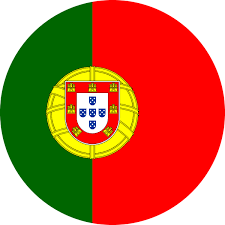 Bandeira de portugal em circularmente e crachás quadrados. Portugal Konecta Group