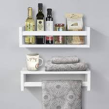 From $50.86 ($25.43 per item) $52.99. Amazon Com Zgzd White Floating Shelves Wall Shelf For Kitchen Spice Rack Or Bathroom Organizer Set Of 2 Home Kitchen