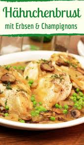 Huhnerfrikassee Mit Champignons Und Erbsen Rezept Erbsen Huhner Frikassee Huhnerfrikassee
