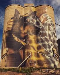 On Our Way To Mildura Couldn T Help Stopping For This Awesome Street Artwork Part Of The Silo Art Trail In Nullawil Completed In Ju Artwork Drone Photos Art
