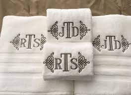Monogrammed Towels For Wedding Gift Toalhas Banho