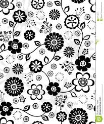 Black And White Flower Background Vector Black And White Flowers Seamless Repeat Pattern Black And White Flowers Black And White Silhouette Stencil
