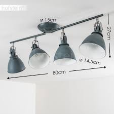 Vintage Decken Schlaf Wohn Zimmer Lampe Diele Flur Kuchen Leuchte Spot Grau Blau Lampdecke Beleuchtung Wohnzimmer Lampe Flur Wohnzimmerlampe