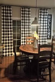 Black And White Checkered Farmhouse Decor Black And White Buffalo Check Curtains Rod Pocket Options Etsy Farmhouse Style Dining Room Farm House Living Room Dining Room Curtains
