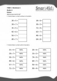These worksheets are pdf files. Grade 4 Maths Worksheet Division Smartkids