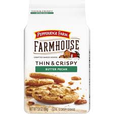Meltingy tender like traditional shortbread, these butter pecan cookies require only a few steps and take just 15 minutes to bake! Pepperidge Farm Farmhouse Thin Crispy Butter Pecan Cookies 5 9 Oz Bag Walmart Com Walmart Com
