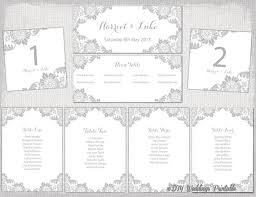 Printable Lace Wedding Seating Chart Template For You To