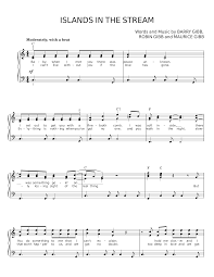 ISLANDS IN THE STREAM - BARRY GIBB Sheet Music with Chords for Piano (Solo)  easy | MuseScore.com