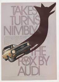 1974 Audi Fox Car Advertisement 70s Automotive Graphics Wall Etsy Car Advertising Car Ads Fox Car