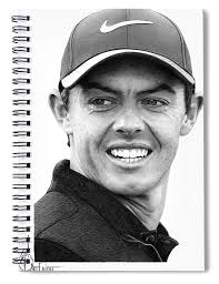 Rory Mcilroy drawing Spiral Notebook