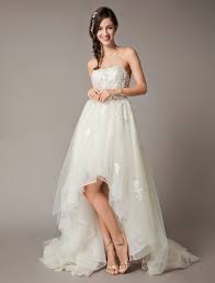 Brautkleid asymmetrisch online | showroom stylosophy brautkleid asymmetrisch. High Low Brautkleider Tragerlosen Spitze Tull Bow Sash Asymmetrische Sommer Strand Brautkleid Milanoo Com