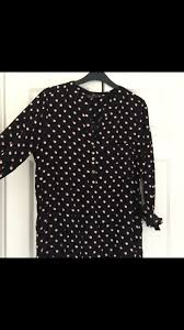 Black And White Polka Dot Blouse Red Black And White Polka Dot Blouse With Gold Buttons Up Uk Size 8 Fashion Clothes Shoes Accessories Wo Polka Dot Blouse Black And White Blouse Top Shirt