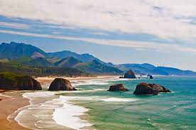 The total straight line flight distance from cannon beach, or to portland, or is 68miles. 15 Best Beaches In Oregon The Crazy Tourist