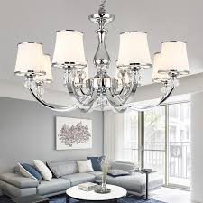 Modern Chrome Metal Led Chandelier Lighting Living Room Glass Led Pendant Chandeliers Light Dining Room Hanging Lamp Fixtures Pendant Lights Aliexpress
