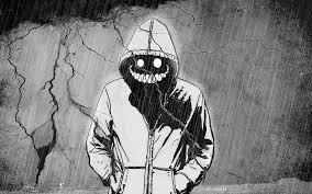 1600x1000 anime demon guy wallpaper hd wallpaper highest resolution>. Creepy Black And White Monsters Storm Fantasy Art Smiling Grin Demon Hoody 1680x1050 Abstract Fantasy Hd Art Hd Wallpaper Wallpaperbetter