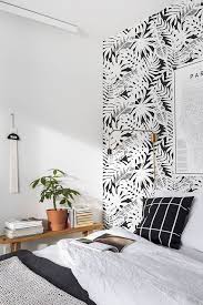 Black And White Leaf Peel And Stick Wallpaper Black And White Leaves Removable Wallpaper Traditional Etsy Removable Wallpaper Black And White Leaves Scandinavian Interior Bedroom