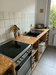 Modulkuche Selbstgebaut Aus Osb Freistehender Herd Unterbau Kuhlschrank Ebay Kuche Freistehend Kuche Kuche Diy