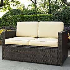 Belton Loveseat With Cushions In 2020 Outdoor Loveseat Wicker Loveseat Patio Loveseat