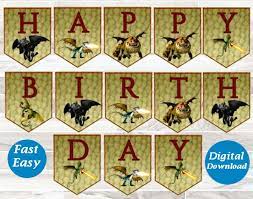 Personalizado Como Entrenar A Su Dragon 3 Bandera De Etsy How Train Your Dragon Dragon Birthday Dragon Birthday Parties