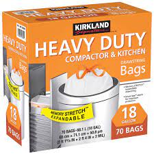 We have almost everything on ebay. Kirkland Signature 18 Gallon Compactor Kitchen Trash Bag 70 Count Costco