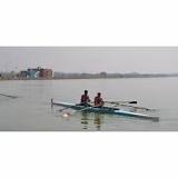 FRP Natural Double Scull Rowing Boat (Without Oars), Seating ...
