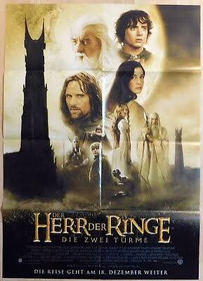 LORD OF THE RINGS 2 THE TWO TOWERS original 1 sheet movie poster 2002 | eBay