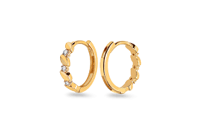 Delicate women's gold earrings | JewelryAndGems.eu