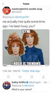 Once that photo went incredibly viral, she faced major backlash and was eventually blacklisted from hollywood. Kathy Griffin Auf Twitter This Poor Misunderstood Disenfranchised Angry White Male I M Just Guessing Of Course For Example You Say We Ve Met What S Your Full Name Where Do You Work You Know These