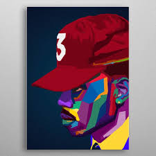 Chance The Rapper Pop Art Metal Poster Nguyen Dinh Long Displate In 2020 Pop Art Pop Art Posters Pop Art Painting