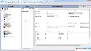 How To Bar International Calling On Ip500v2 Ip Office