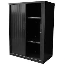 Browse a wide selection of filing cabinets with 100% price match guarantee! Super Heavy Duty Tambour Storage Cupboard Black Value Office Furniture