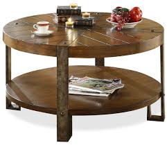 The table has a handy compartment underneath for storage, with a lovely wooden mini table. Modern Round Wooden Coffee Table Novocom Top