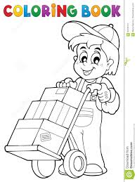 É um modo de premiar os trabalhadores de vários setores por todos os dias de trabalho. Trabalhador Do Armazem Do Livro Para Colorir Ilustracao Do Vetor Ilustracao De Vetores Entregue 94734141