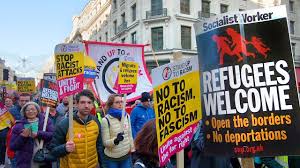 Moonif, a young syrian man, leaves the refugee camp to wander the streets of berlin. London Refugees Welcome March On Regent Street Youtube