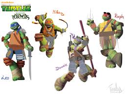 Four ninja turtles, mutated by a mysterious alien. Tmnt Character Design References Character