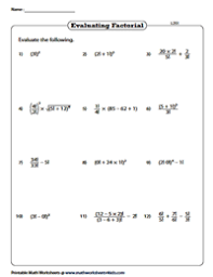 Excel provides functions that help you with factorials, permutations, and combinations. Factorial Worksheets