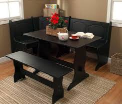 Corner Nook Dining Set Breakfast Bench Kitchen Booth Dinette Table Black Storage Unbranded Traditional Nook Dining Set Dining Room Small Corner Dining Table