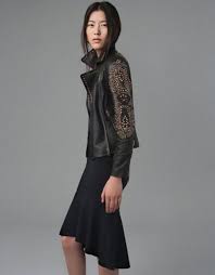 Leather Jacket With Studded Sleeve Blazers Woman Zara United States Want It Now Zara Leather Jacket Leather Jackets Women Jackets For Women