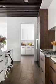 Black kitchen cabinets black handles on brown. Brown Kitchen Cabinetry With Matte Black Pulls Modern Kitchen
