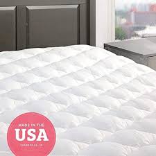 Eluxurysupply Five Star Mattress Pad Premium Extra Plush Mattress Topper W Fitted Skirt Down Alternative Pillow Top In 2020 Plush Mattress Mattress Mattress Covers
