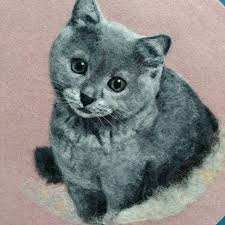needle felted cat