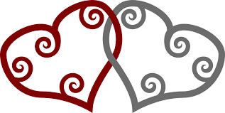 Wedding Two Hearts Shapes Red Grey Intersection In Wedding Two Hearts Shapes Red Grey Intersection In Clip Art Viking Symbols Free Clip Art