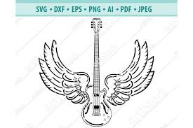 Download Electric Guitar Svg Wings Svg Guitar Svg Dxf Png Eps 436752 Svgs Design Bundles