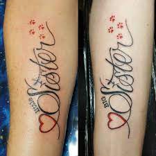Paw Print Sister Tattoo Ideas Sister Tattoo Designs Matching Sister Tattoos Sister Tattoo For 2