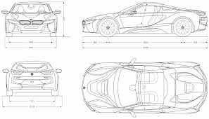 Bmw I8 Roadster Blueprint Bmw I8 Bmw Sketch Bmw