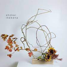 shokai ikebana on instagram end of autumn dance 花道 sogetsu草月流いけばな 花藝 japaneseaesthetic mel ikebana flower arrangement japanese flowers ikebana sogetsu
