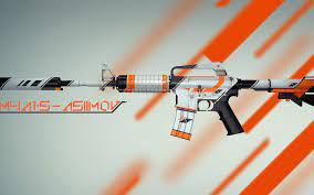 Download Wallpaper M4a4 S Asiimov Asiimov Coridium Cs Go Counter Strike Weapon Reso Samsung Wallpaper Most Beautiful Wallpaper Futuristic Architecture
