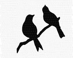 Bird On Branch Silhouette Perched Birds Branch Silhouette Printable Graphic Digital Clip Etsy Digital Clip Art Bird On Branch Clip Art Vintage