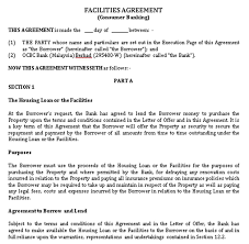 Facility Agreement Templates In 2020 Agreement Business Template Templates