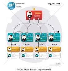 Organization Chart Coporate Structure Flow Of Organizational Vector Illustration